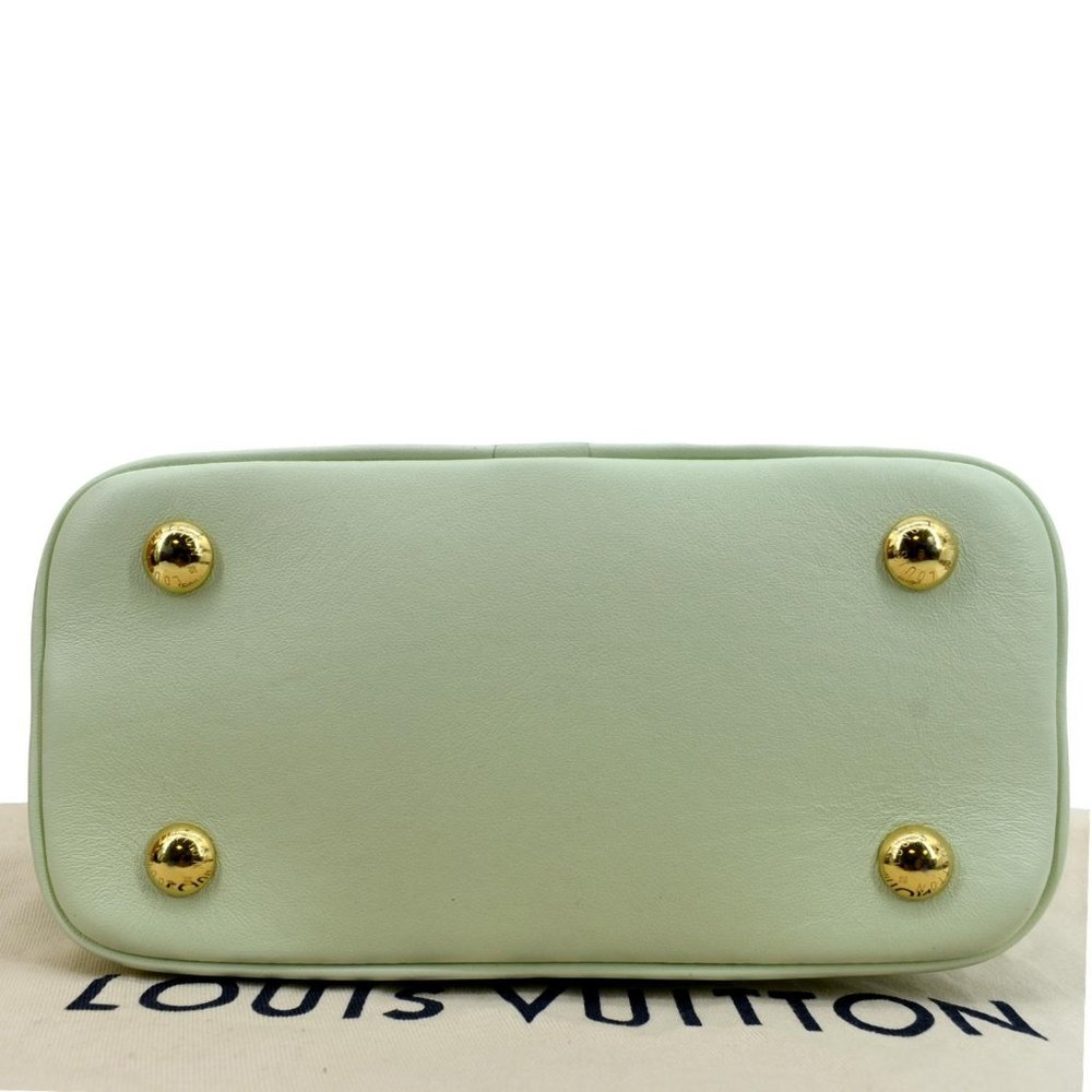 LOUIS VUITTON  Alma BB Bubblegram Quilted Leather Satchel Crossbody Bag Green - Picture 9 of 11